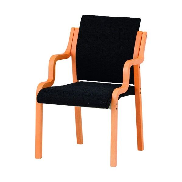木製スタッキングチェア 肘付き FVM-7A Fノワール FVM-7A-FNO 1点