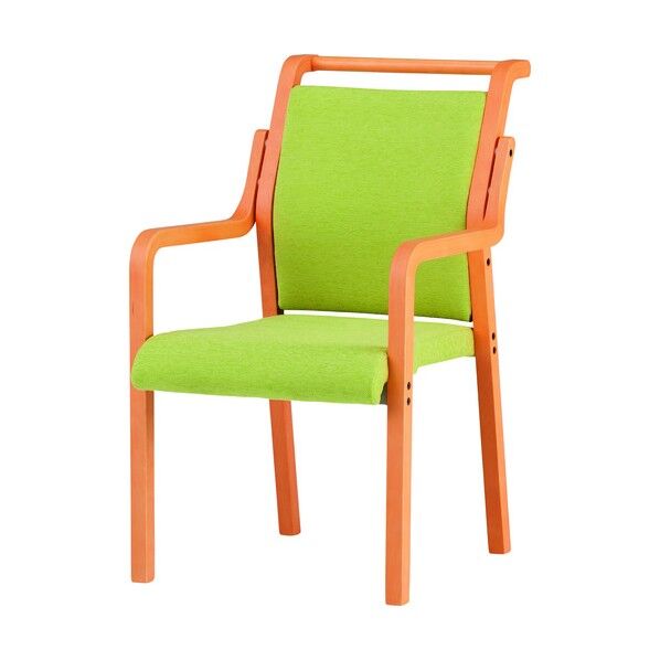 木製スタッキングチェア 肘付き FVM-8A Fミントグリーン FVM-8A-FMGE 1点