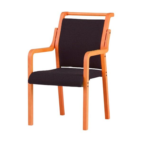 木製スタッキングチェア 肘付き FVM-8A Fノワール FVM-8A-FNO 1点