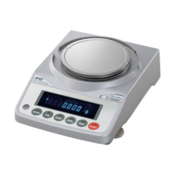 校正用分銅内蔵防塵・防水汎用天びん FZ200iWP JCSS校正付 38 x 30 x 25 cm FZ200IWP-JA-00J00 1個