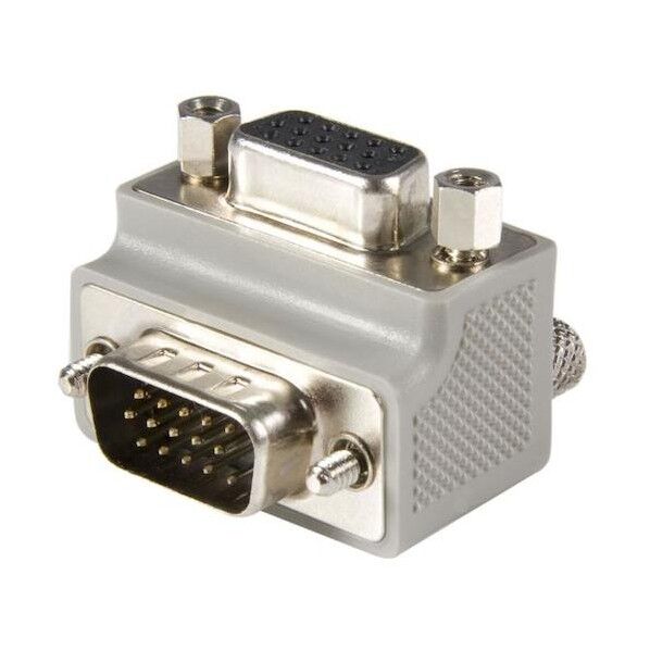 ディスプレイアダプター/VGA ジェンダーチェンジャー/L型90度/オス-メス/D-Sub 15ピン/延長用中継アダプタ GC1515MFRA1   1本