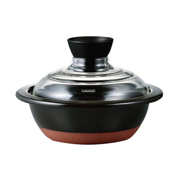 フタがガラスの土鍋6号 GDN-165-B 1点