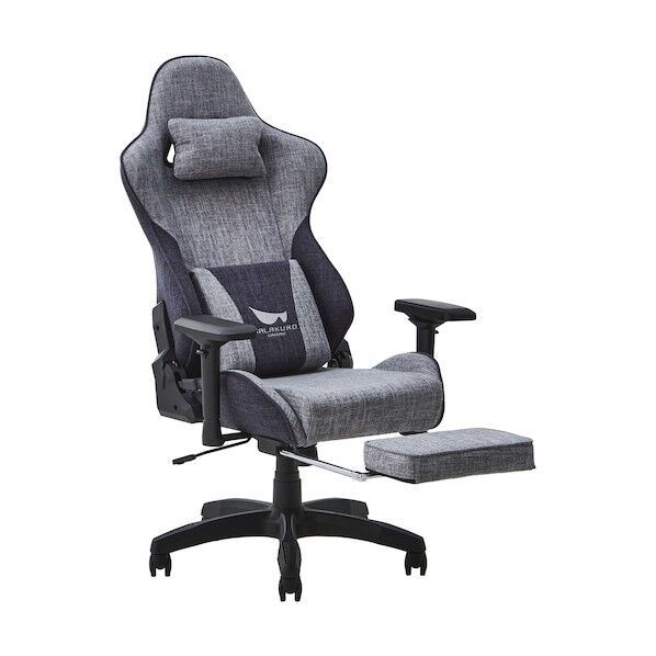 玄人志向GALAKURO GAMINGゲーミングチェアHeimishシリーズオットマン付インディゴグレー GG-C/HEIMISH-IG/OT 1個