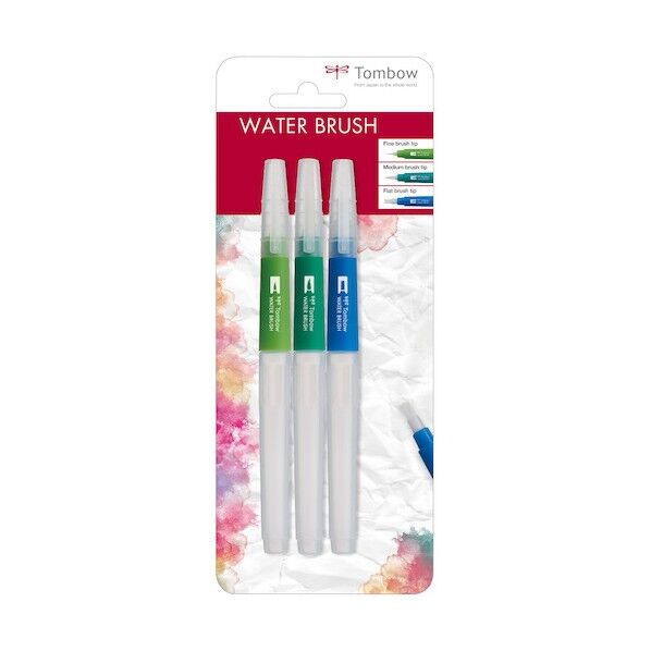 水筆 平筆 中筆 小筆 3本セット GPD-351 3本