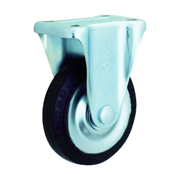 プレート式キャスター(プレス製ゴム車) 固定