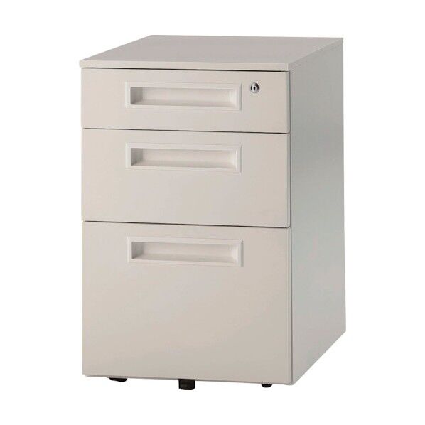 3段ワゴン GSWシリーズ ホワイト GSW-3 W 1台