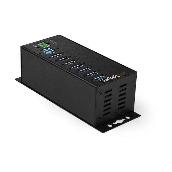 USBハブ/USB3.0/7ポートType-A/産業用/メタル筐体/UASP/セルフパワー(ACアダプター付属) ブラック 長さ145mm×幅55mm×高さ45mm HB30A7AME 1個