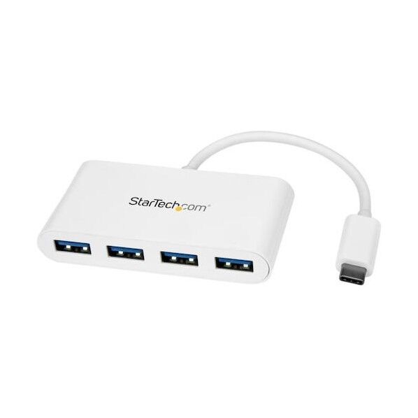 USBハブ/Type-C/4ポート Type-A/バスパワー/ホワイト/Thunderbolt 3 ノートパソコン対応 HB30C4ABW 1個