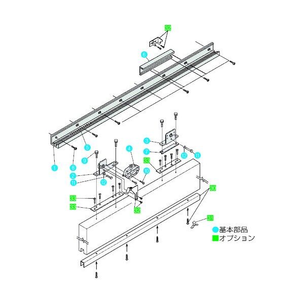 ※法人専用品※ダイケン スライデックス 傾斜レールタイプ 自閉式 HCS-80T型 左引き用 HCS-80TL 1セット