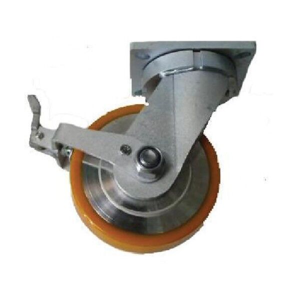 超重量用高硬度ウレタン自在車ストッパー付