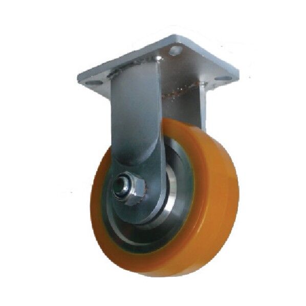 プレート式重荷重用キャスター(アルミダイキャストホイールウレタン車) 固定