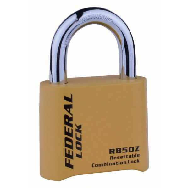 ダイヤル式南京錠 イエロー RB50ZR-Y-P 1個