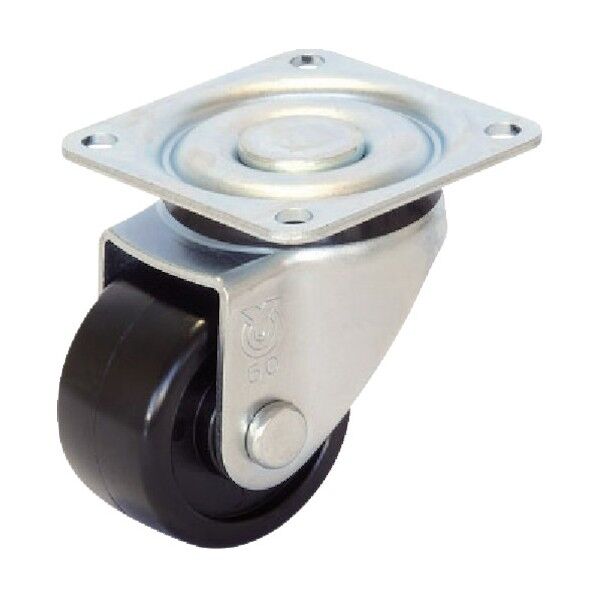 低床式重荷重キャスター自在車S付き50径強化ナイロン車輪 HG-50GNBS(P54-36) 1