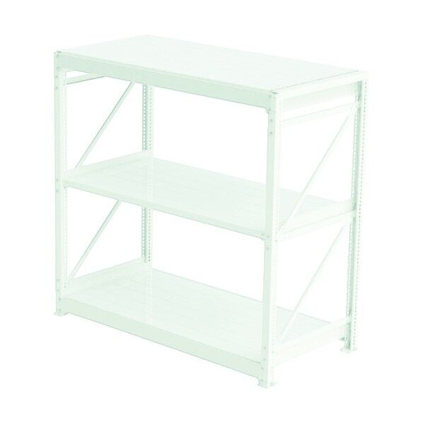 重量ラック(1000kgタイプ･高サ1200mm/1500mm) 単体型･高サ1200mm ホワイト HK0962123 1点