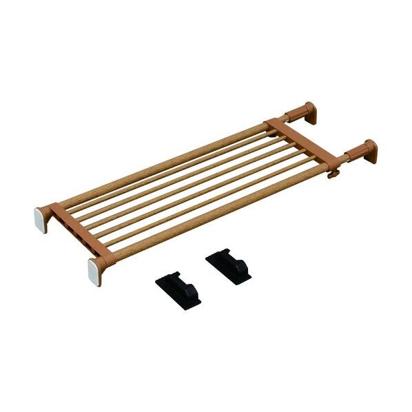 木調強力伸縮棚