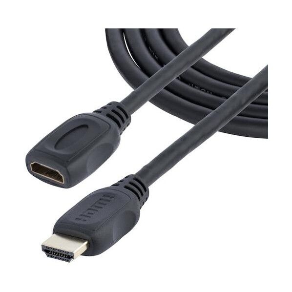 HDMI 1.4 ケーブル/2m/延長/4K30Hz/ハイスピード/ オス-メス/ブラック/イーサネット対応/延長コード HDEXT2M 1本
