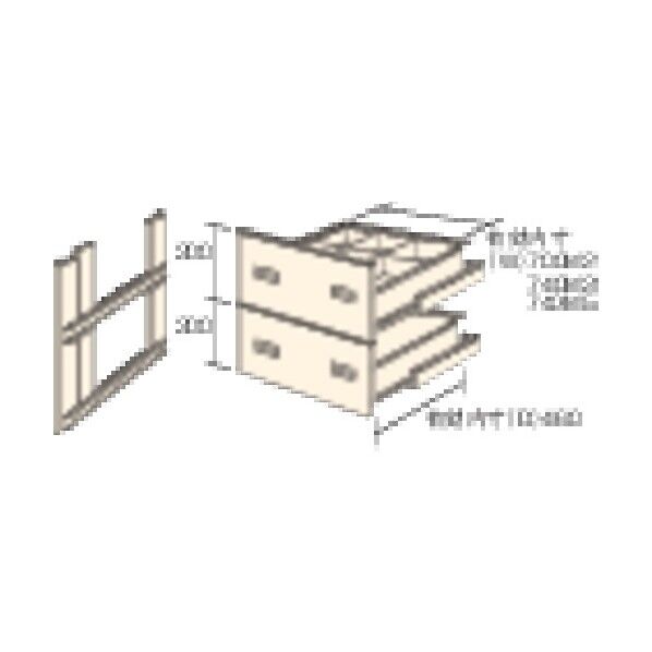 M2型・M3型・M5型用深型2段引き出し