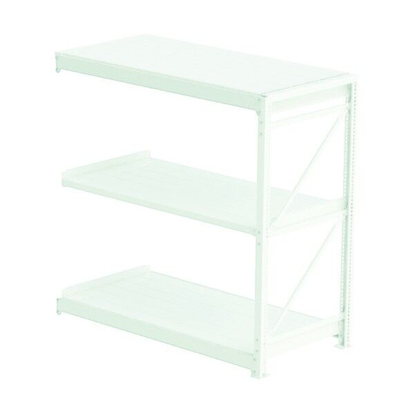 重量ラック(1000kgタイプ・3段タイプ) 連結型・高サ1200mm ホワイト HR0962123 1点