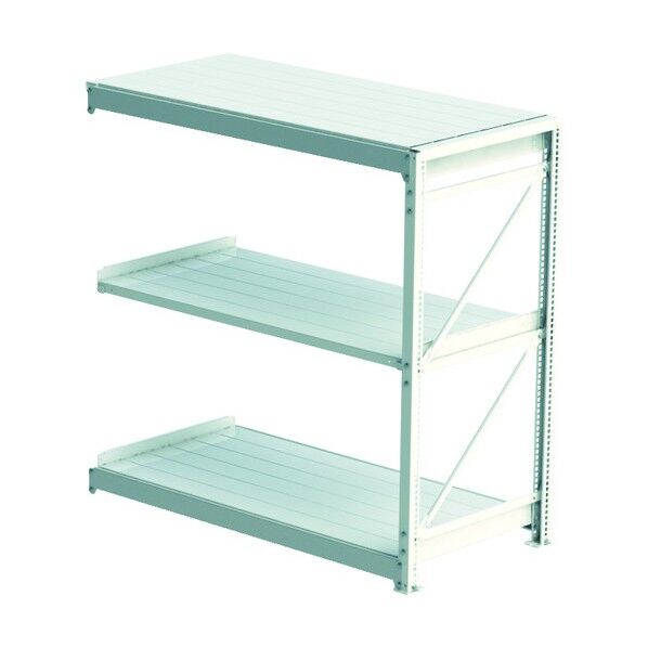 重量ラック(1000kgタイプ･3段タイプ) 連結型･高サ1800mm ホワイト HR1590183 1点