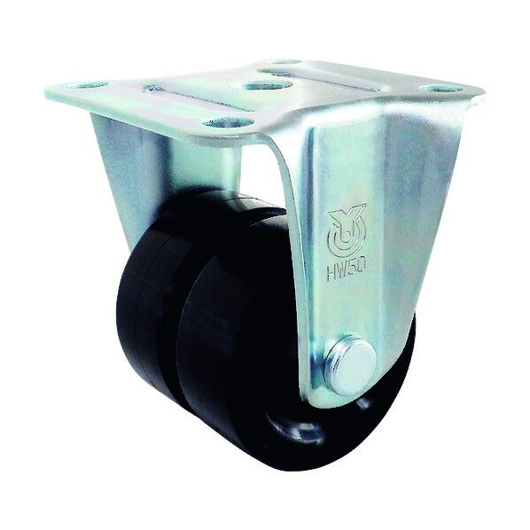 重量用双輪キャスター固定車50径ナイロン車輪