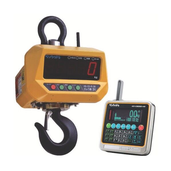 防水・防塵直示無線式ホイストスケール10000kg(検定無し) HS-CD-W-100 1点