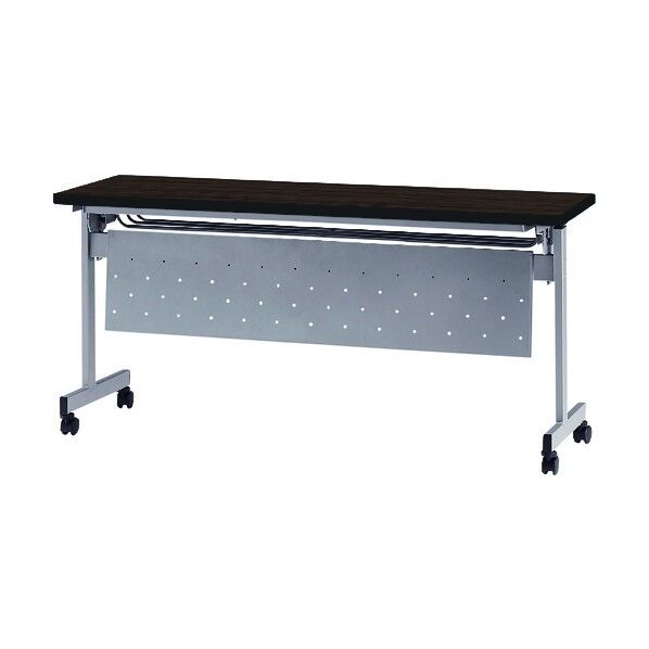 天板跳上式スタックテーブル(パネル付) 1500×450mm 天板色:ローズ HSN-1545P-RO 1点