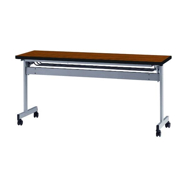 天板跳上式スタックテーブル(パネルなし) 1500×450mm 天板色:チーク HSN-1545-T 1点