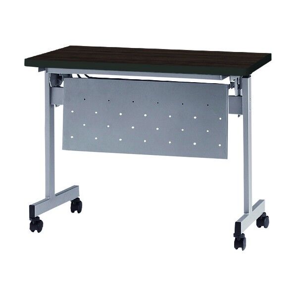 天板跳上式スタックテーブル(パネル付) 1200×450mm 天板色:ローズ HSN-1245P-RO 1点