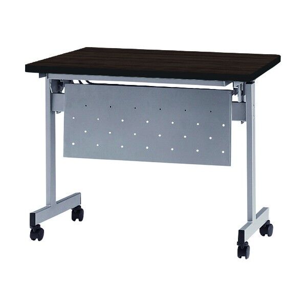 天板跳上式スタックテーブル(パネル付) 1200×600mm 天板色:ローズ HSN-1260P-RO 1点