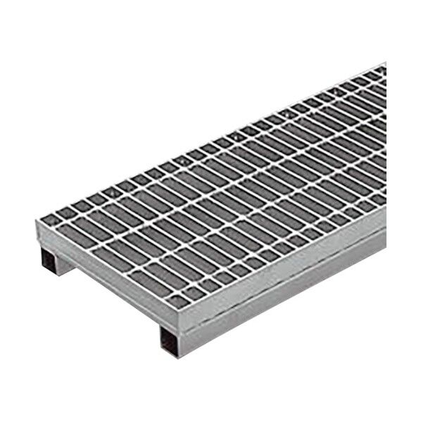 スチール製グレーチング プレーンタイプ かさあげ型 自由勾配側溝用 クッション付 HSV-P-93938A 1点