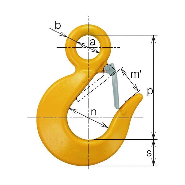 チェンスリング カナグ部材(アイタイプ) スリングフックHTL 基本使用荷重8.0t HTL4160 1点