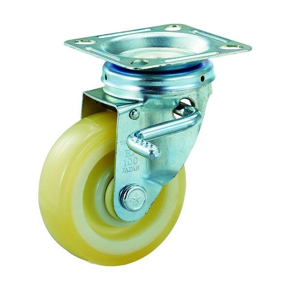 ハイテンキャスター (ナイロンホイールウレタン車) 自在ダブルストッパー付