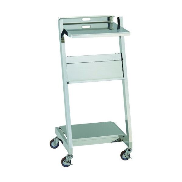 ハイワークテーブル オールステンレス ウレタン車輪 天板寸法400X400 H1052