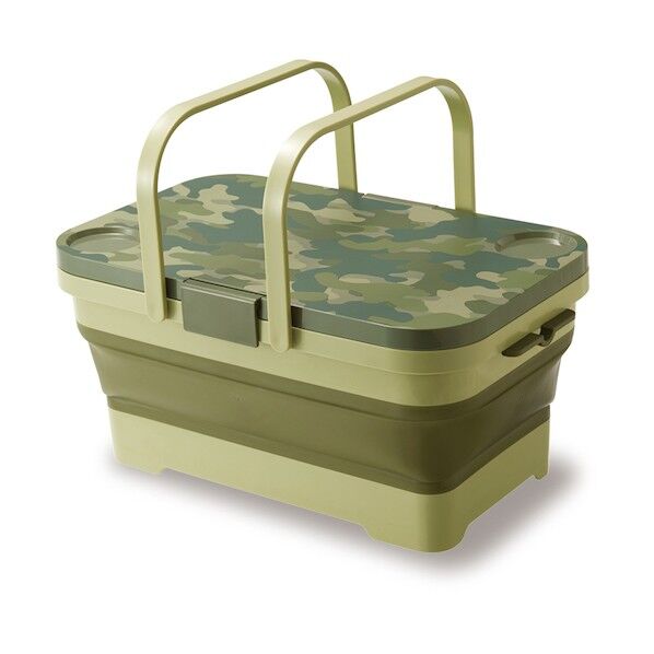 折りたたみバスケット&テーブルMILARGOグリーン I-582-GN 1点