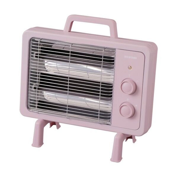 513818 遠赤外線電気ストーブ 小型 ブラックコートヒーター ピンク IEHDB-800-P 1点