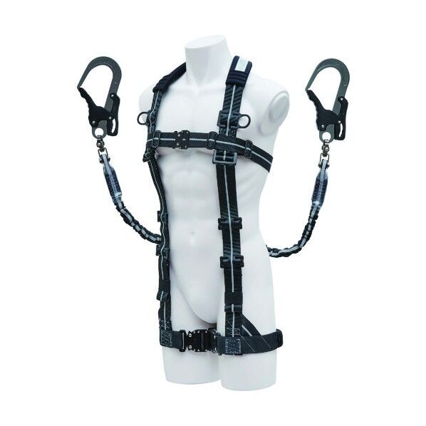 フルハーネスじゃばらストレッチI型+2丁掛けランヤード