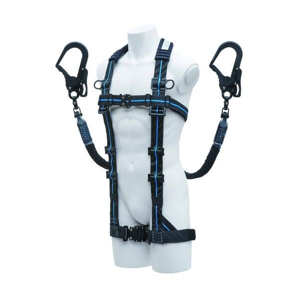 フルハーネスじゃばらストレッチI型+2丁掛けランヤード 駕王