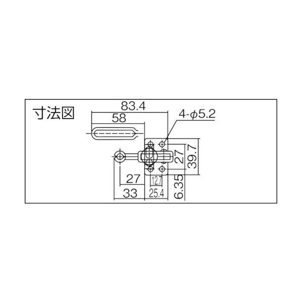 育良 下方押え型トグルクランプ垂直ハンドル(31302) ISK-HV2500 1点