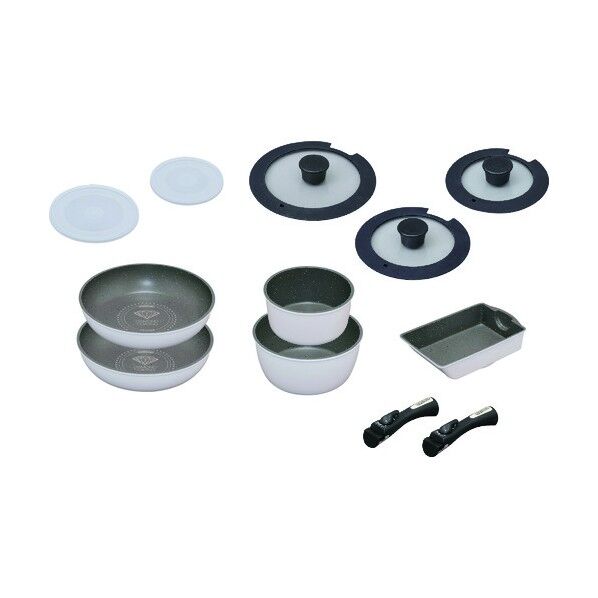 IRIS 521141 ダイヤモンドコートパンマーブルIH用12点セット ISN-SE12 1個