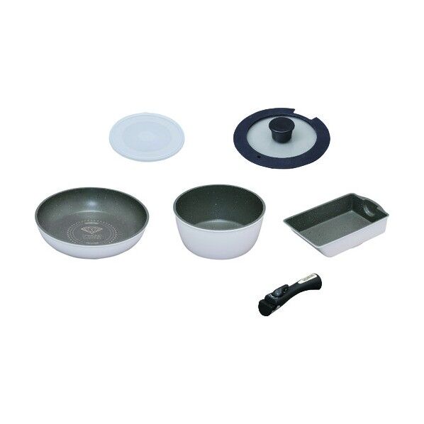 IRIS 521136 ダイヤモンドコートパンマーブルIH用6点セット