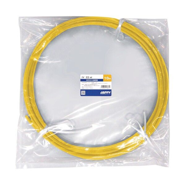 ビニル絶縁電線 IV 22 SQ YEL 5M JP 1点