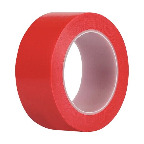 厚手PVCラインテープ 50mm×22m 赤 J2352-R 1点