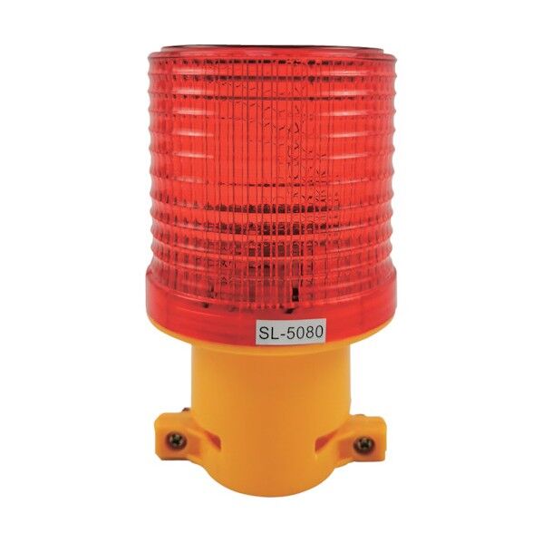 セーフラン安全用品 ソーラー電池式LEDフラッシュ警告灯 ネジ固定式 J2426 1点...