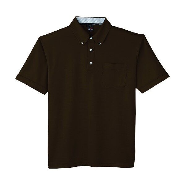 汗ジミ防止半袖ポロシャツ ブラウン色 5Lサイズ JB55170-29-5L 1点