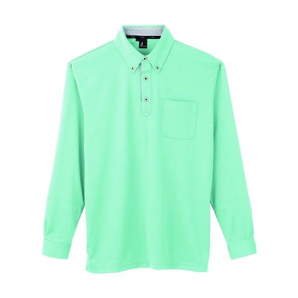 汗ジミ防止長袖ポロシャツ パステル色 4Lサイズ JB55171-17-4L 1点