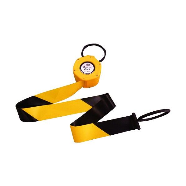 テープ式保安柵 コーンバーテープ 黄色 最長4m JCT-400 1点