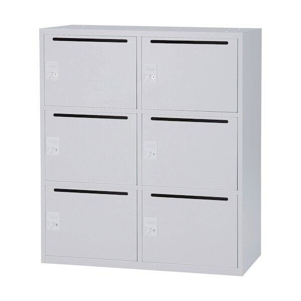 パーソナルロッカー6人用 ダイヤル錠 ホワイト IPL-6MD WH 1点