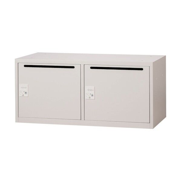 パーソナルロッカー2人用 ダイヤル錠 ホワイト IPL-2MD WH 1点