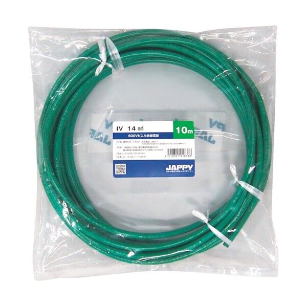 ビニル絶縁電線 IV 14 SQ GR 30M JP 1点