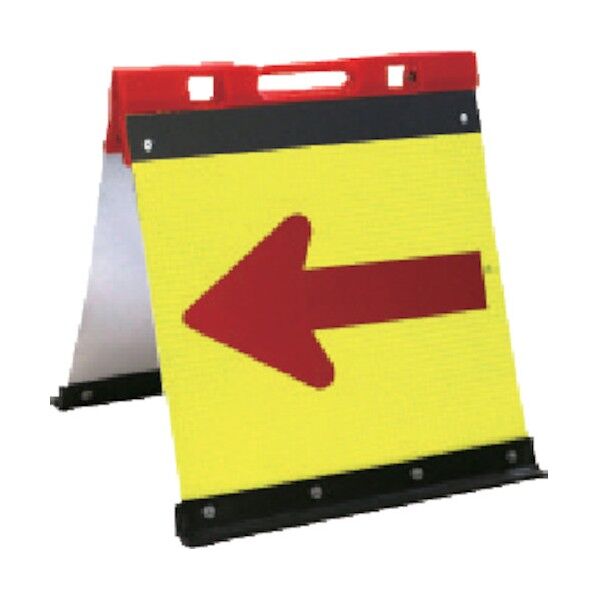 方向指示板 ガルバ方向指示板 折りたたみ式 450*450 イエロー JHGO-450PK 1点
